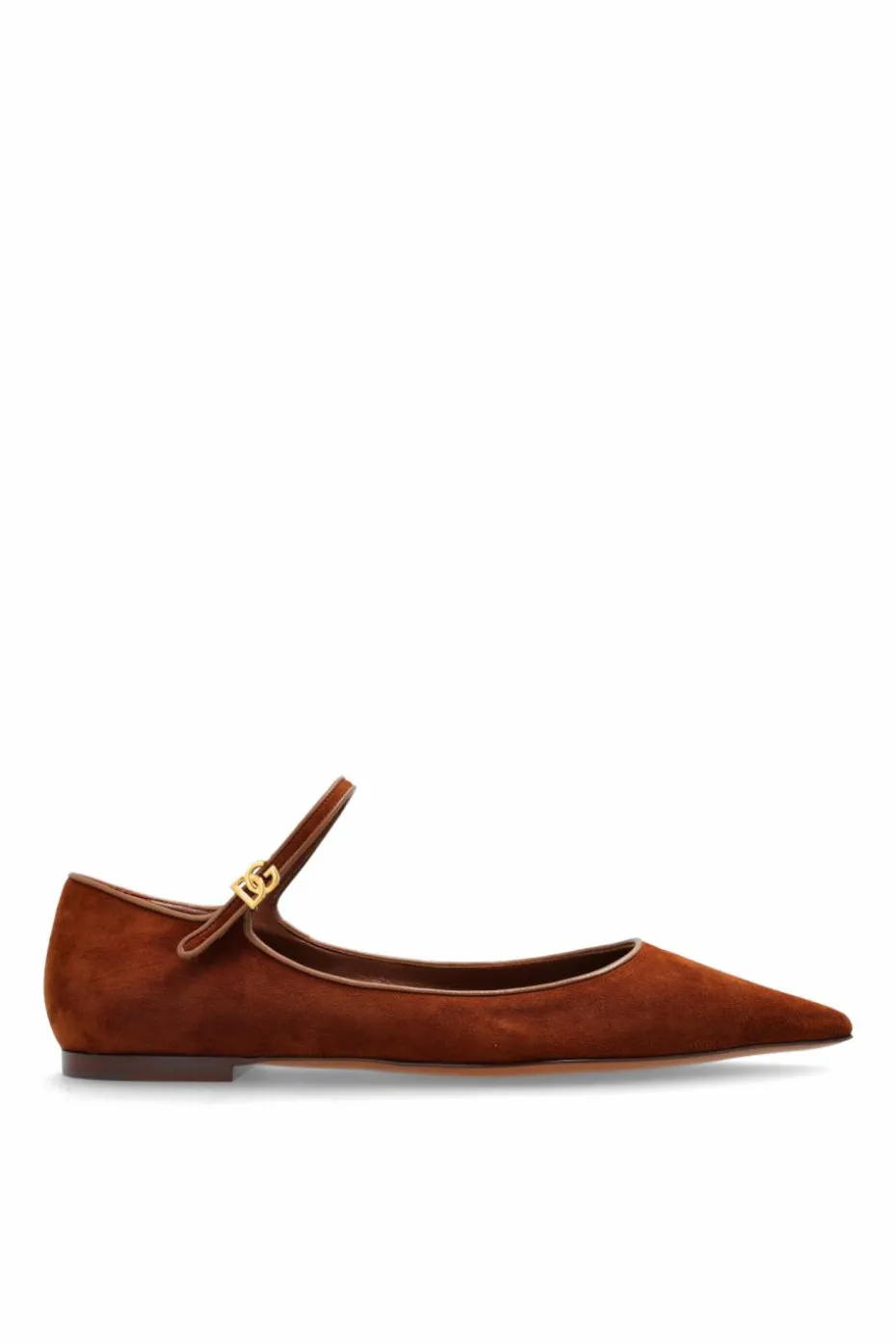 Dolce & Gabbana BROWN Suede ballerinas
