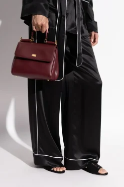 Dolce & Gabbana BURGUNDY Handbag `My Sicily`