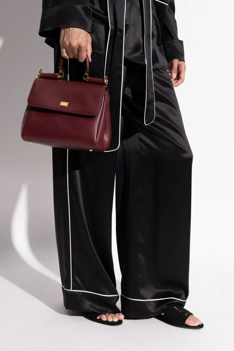 Dolce & Gabbana BURGUNDY Handbag `My Sicily`