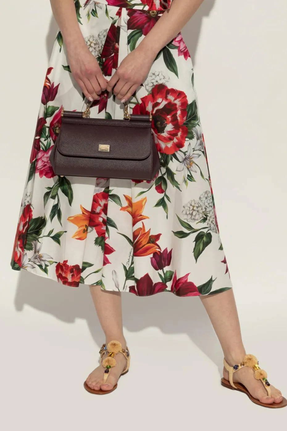 Dolce & Gabbana BURGUNDY Handbag "Sicily"
