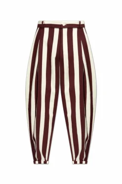 Dolce & Gabbana BURGUNDY Pants with stripe pattern