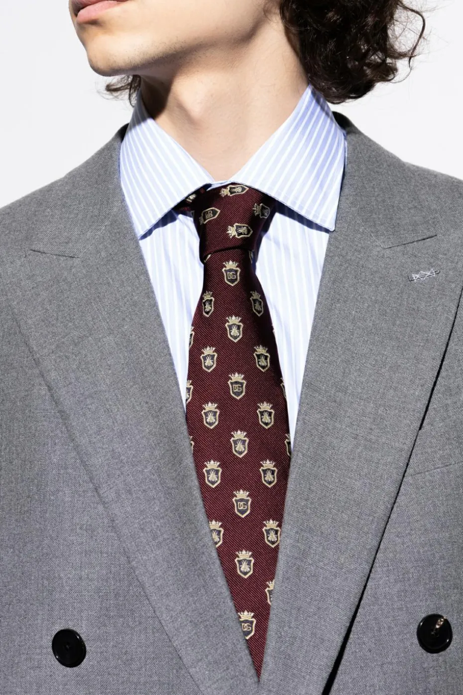 Dolce & Gabbana BURGUNDY Silk tie