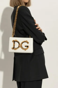 Dolce & Gabbana cream ‘DG Girls’ shoulder bag