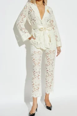 Dolce & Gabbana cream Lace blazer