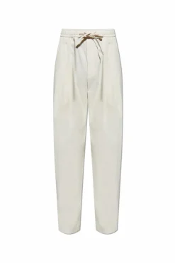 Dolce & Gabbana cream Loose-fit pleated trousers