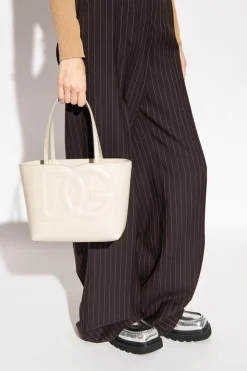 Dolce & Gabbana cream Shopper bag with logo