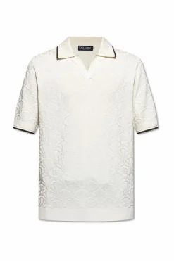 Dolce & Gabbana cream Silk polo