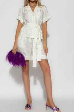 Dolce & Gabbana cream Silk short-sleeve shirt