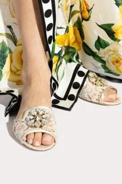 Dolce & Gabbana cream Slippers `Bianca`