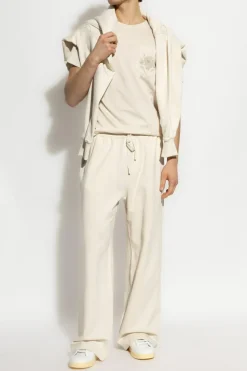 Dolce & Gabbana cream Sweatpants with straight legs