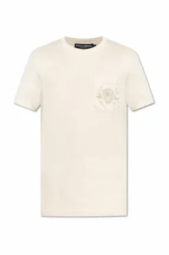 Dolce & Gabbana cream T-shirt with pocket