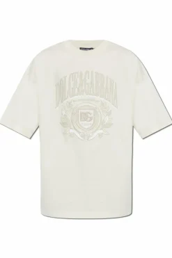Dolce & Gabbana cream T-shirt with logo