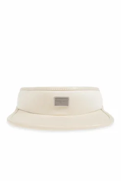 Dolce & Gabbana cream Visor with appliquƩ with engraved logo