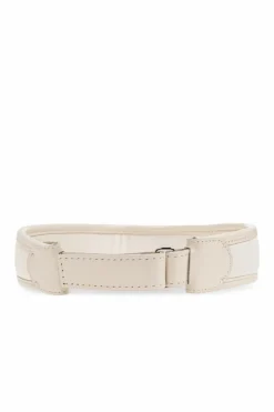 Dolce & Gabbana cream Visor with appliqué with engraved logo