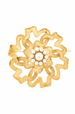 Dolce & Gabbana GOLD Brooch with floral motif