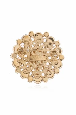 Dolce & Gabbana GOLD Brooch with a floral motif