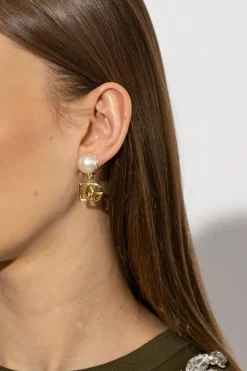 Dolce & Gabbana GOLD Clip-on earrings with logo