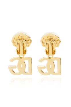 Dolce & Gabbana GOLD Clip-on earrings with logo
