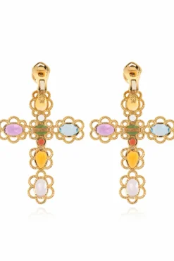 Dolce & Gabbana GOLD Clips with gemstones