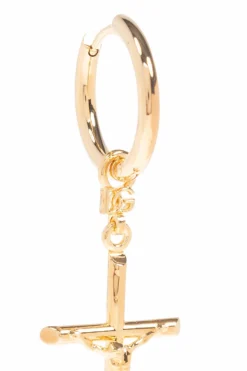 Dolce & Gabbana GOLD Earring with religious charm