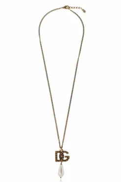 Dolce & Gabbana GOLD Necklace with logo-shaped pendant