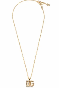 Dolce & Gabbana GOLD Necklace with logo-shaped pendant