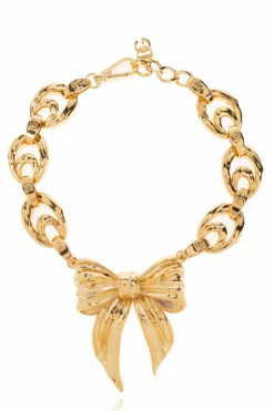 Dolce & Gabbana GOLD Necklace with bow-shaped pendant
