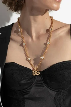 Dolce & Gabbana GOLD Necklace with Pearls