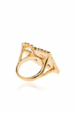 Dolce & Gabbana GOLD Ring with shimmering crystals