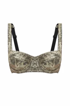Dolce & Gabbana GOLD Sequin Bra