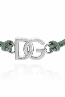 Dolce & Gabbana GREEN Adjustable bracelet with logo