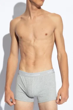 Dolce & Gabbana GREY Branded boxers 2-pack