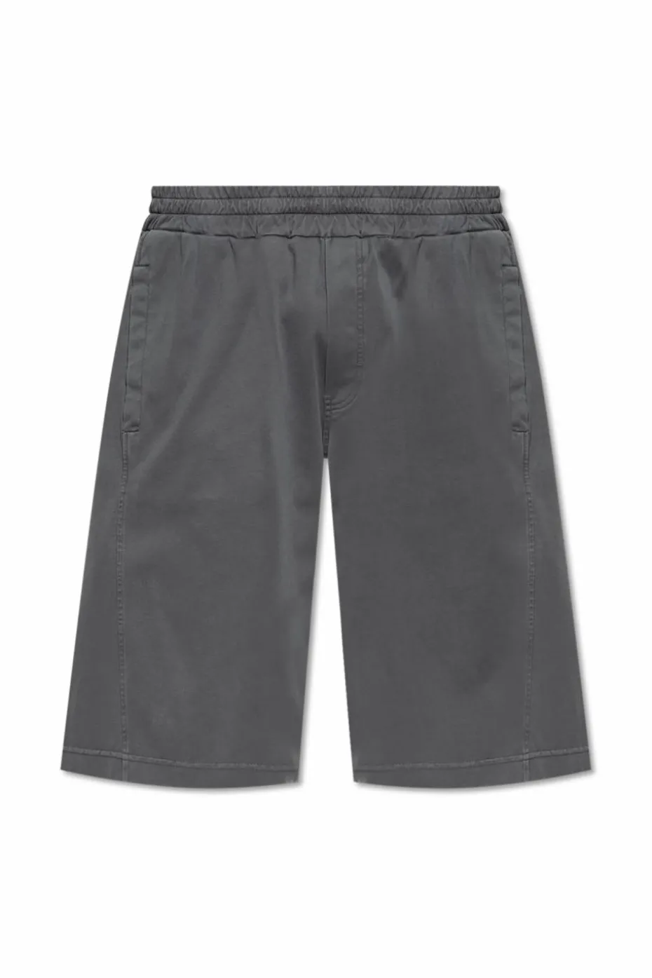Dolce & Gabbana GREY Cotton shorts with logo appliqué