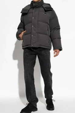 Dolce & Gabbana GREY Down jacket with logo