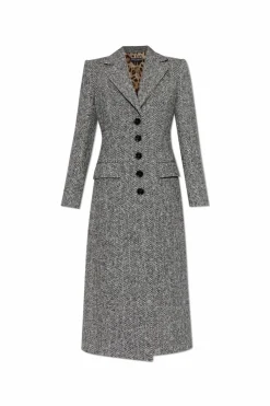 Dolce & Gabbana GREY Herringbone coat