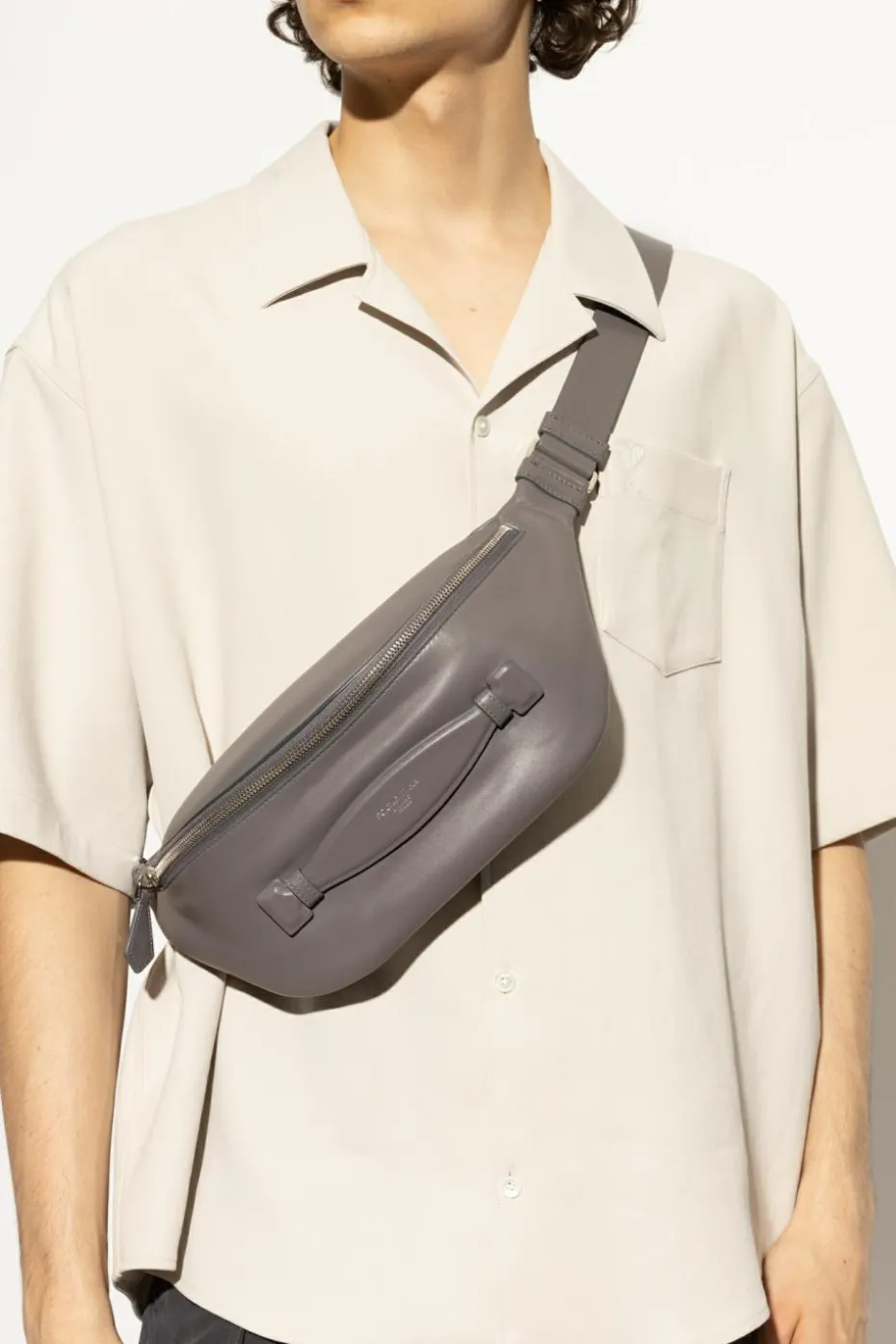 Dolce & Gabbana GREY Leather belt bag