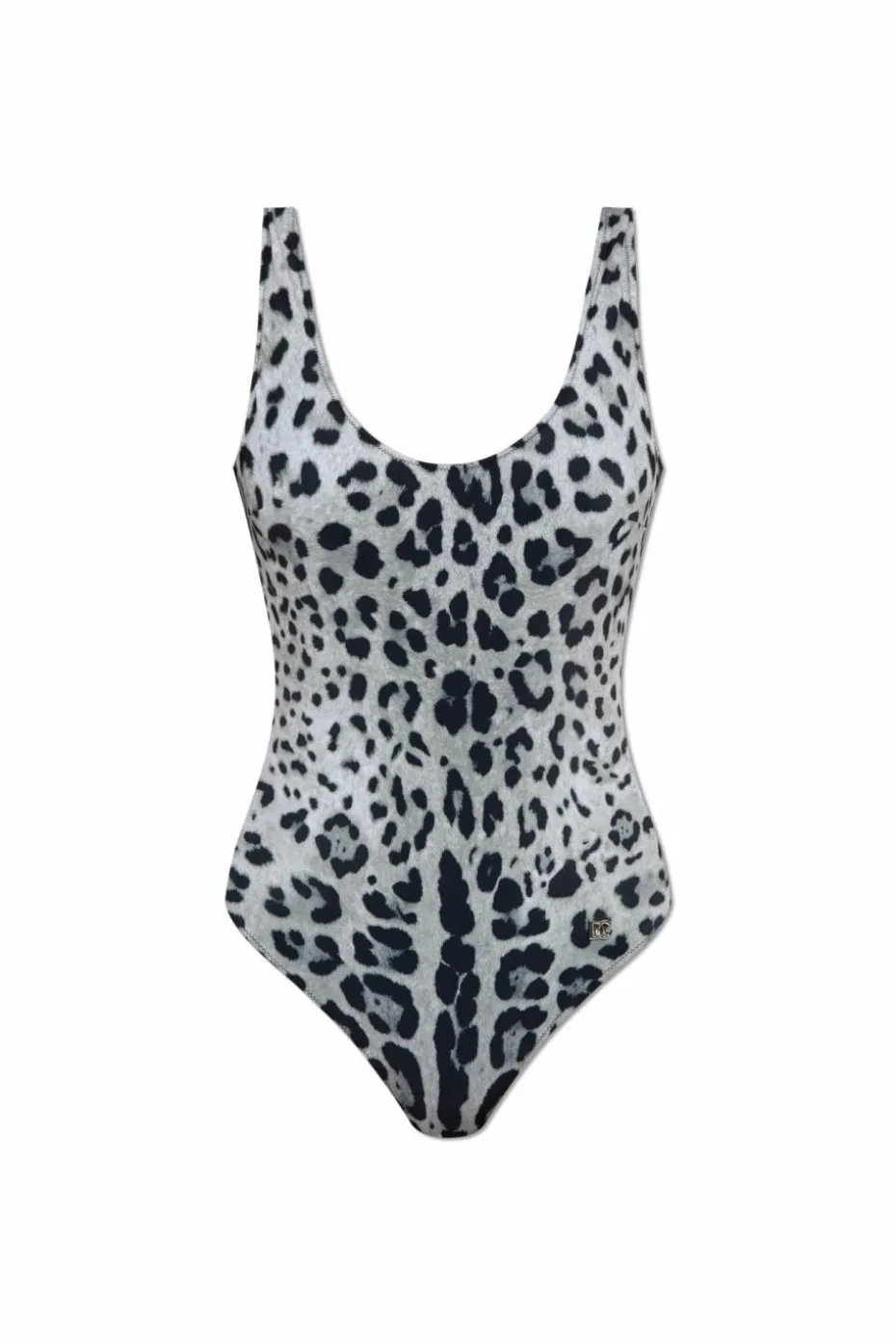 Dolce & Gabbana GREY One-piece swimsuit with animal print