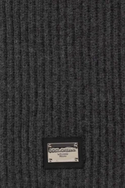 Dolce & Gabbana GREY Scarf with logo detail