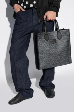 Dolce & Gabbana GREY Shopper bag with monogram