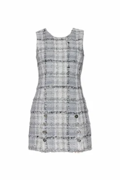 Dolce & Gabbana GREY Sleeveless tweed dress