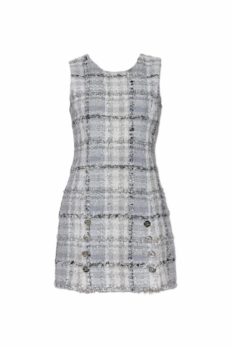 Dolce & Gabbana GREY Sleeveless tweed dress