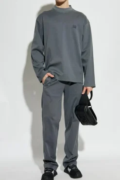Dolce & Gabbana GREY Sweatpants with logo appliqué
