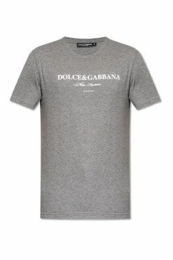 Dolce & Gabbana GREY T-shirt with printed logo