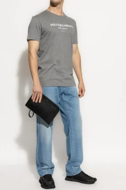 Dolce & Gabbana GREY T-shirt with printed logo