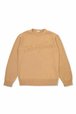 Dolce & Gabbana Kids beige Sweater with embroidered logo