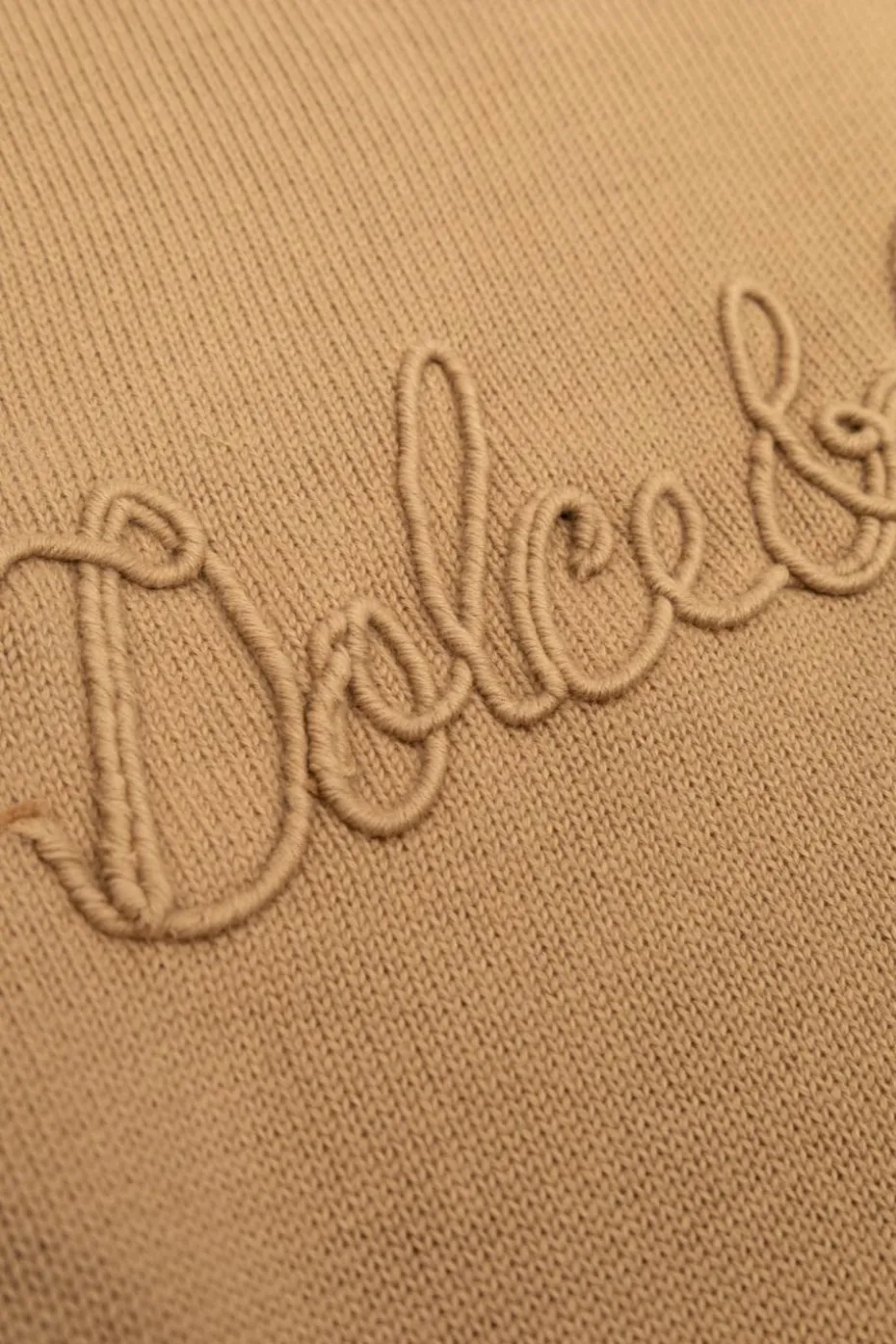 Dolce & Gabbana Kids beige Sweater with embroidered logo