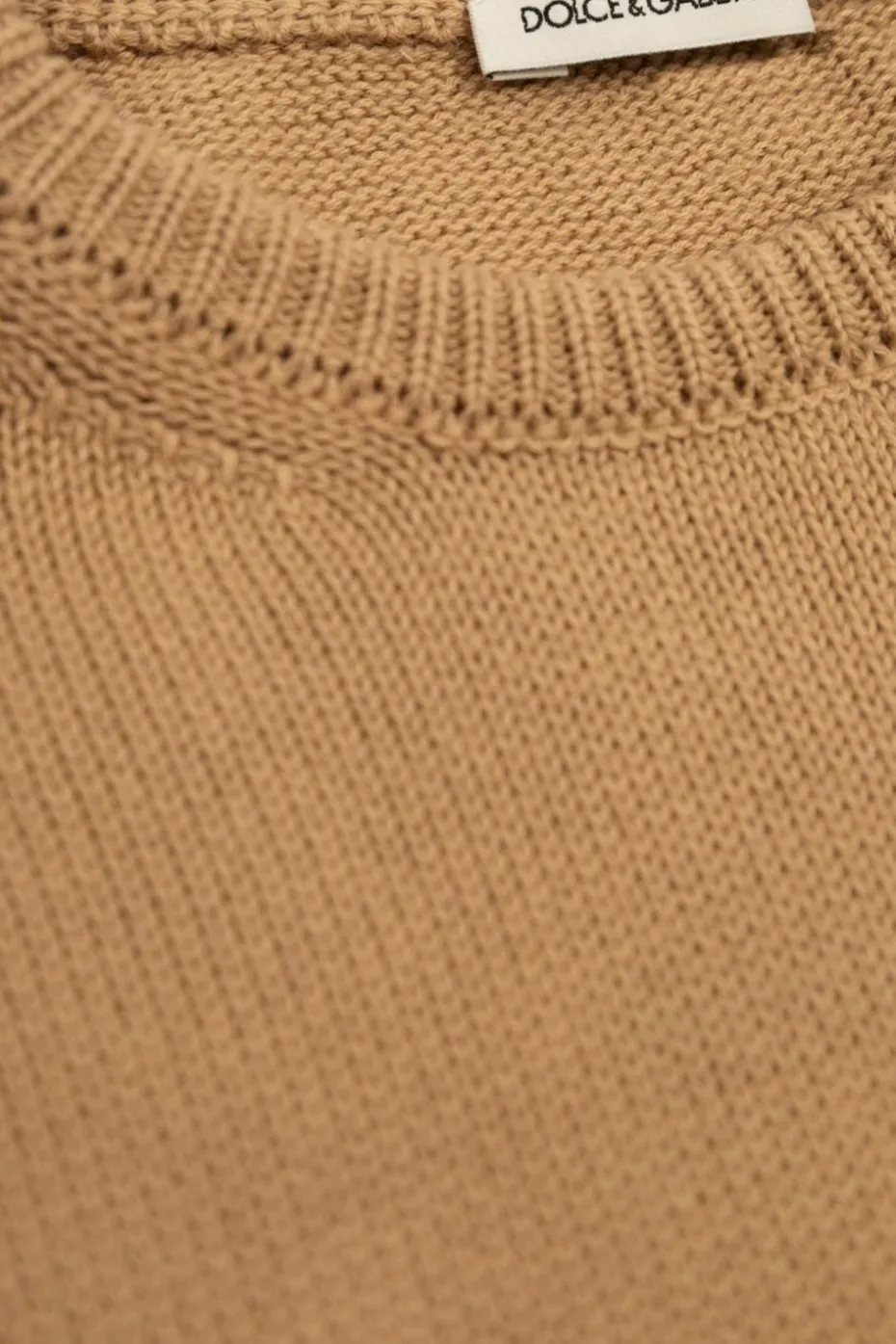 Dolce & Gabbana Kids beige Sweater with embroidered logo