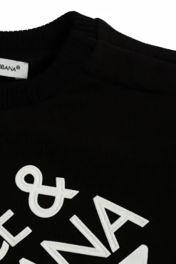 Dolce & Gabbana Kids BLACK Sweatshirt with logo