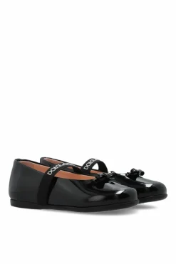 Dolce & Gabbana Kids BLACK Ballerinas with logo