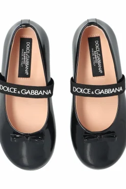 Dolce & Gabbana Kids BLACK Ballerinas with logo